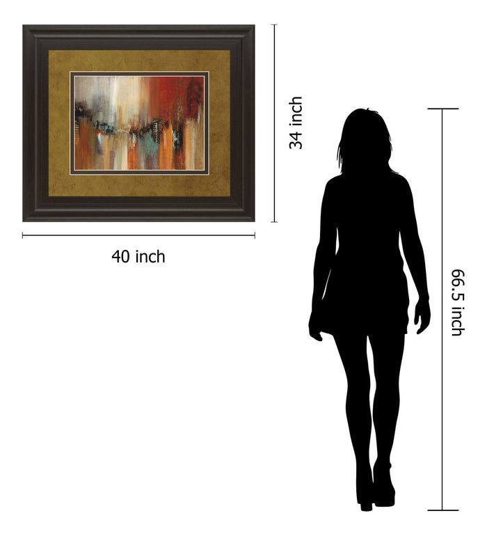 Skyline By Cat Tesla - Framed Print Wall Art - Light Brown