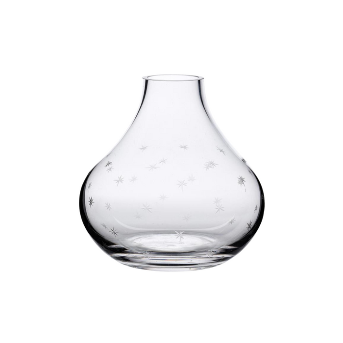 Small Crystal Vase With Stars Design