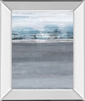 Snowy Tracks By Sims - Mirror Framed Print Wall Art - Dark Gray