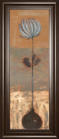 Solitary Flower I By Norman Wyatt - Framed Print Wall Art - Light Brown