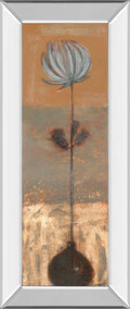 Solitary Flower I By Norman Wyatt - Mirror Framed Print Wall Artt - Light Brown