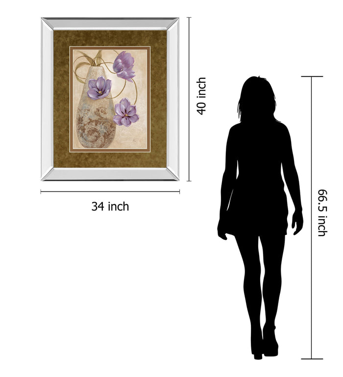 Sophistication I By Nan - Mirror Framed Print Wall Art - Light Brown