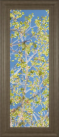 Spring Poplars I By Sharon Chandler - Framed Print Wall Art - Light Blue
