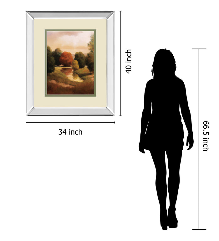 Summer's Passage II II By Udell Mirrored Frame - Light Brown