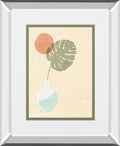 Sun Palm I Mint By Moira Hershey Mirrored Frame - Beige