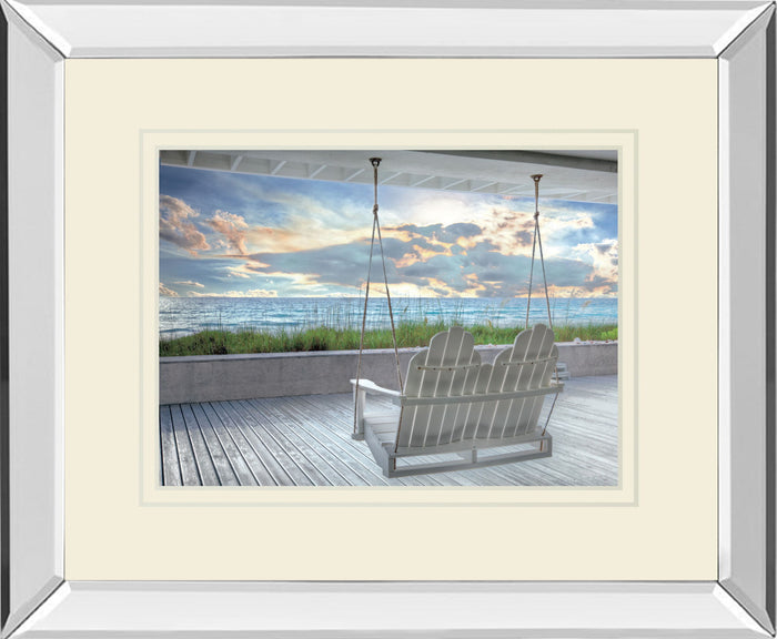 Swing At The Beach By Celebrate Life Gallery Mirrored Frame - Gray