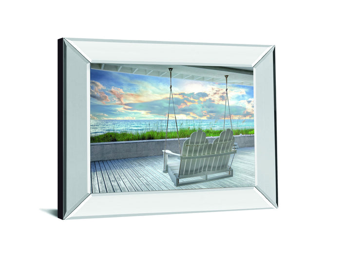 Swing At The Beach By Celebrate Life Gallery Mirrored Frame - Gray