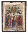 The Ascension (Engraved old - looking icon - S-EW Series)-Christianity Art