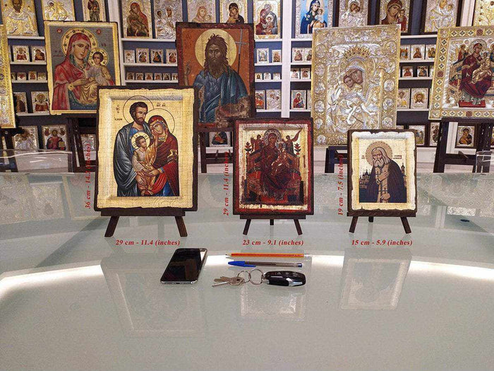 The Ascension (Engraved old - looking icon - S-EW Series)-Christianity Art