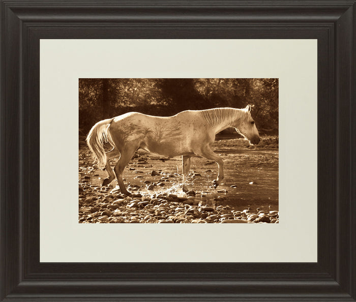The Crossing By Wendy Caro - Framed Print Wall Art - Light Brown
