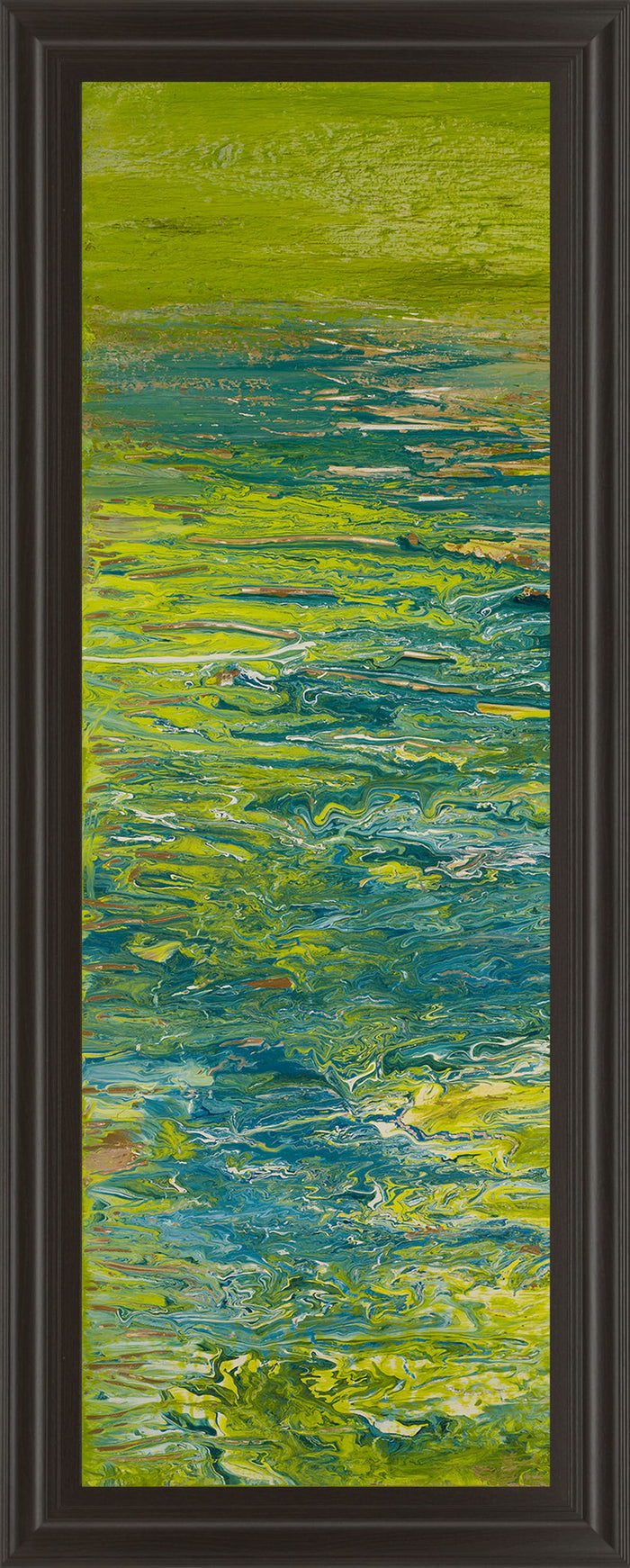 The Lake Il By Roberto Gonzalez - Framed Print Wall Art - Green