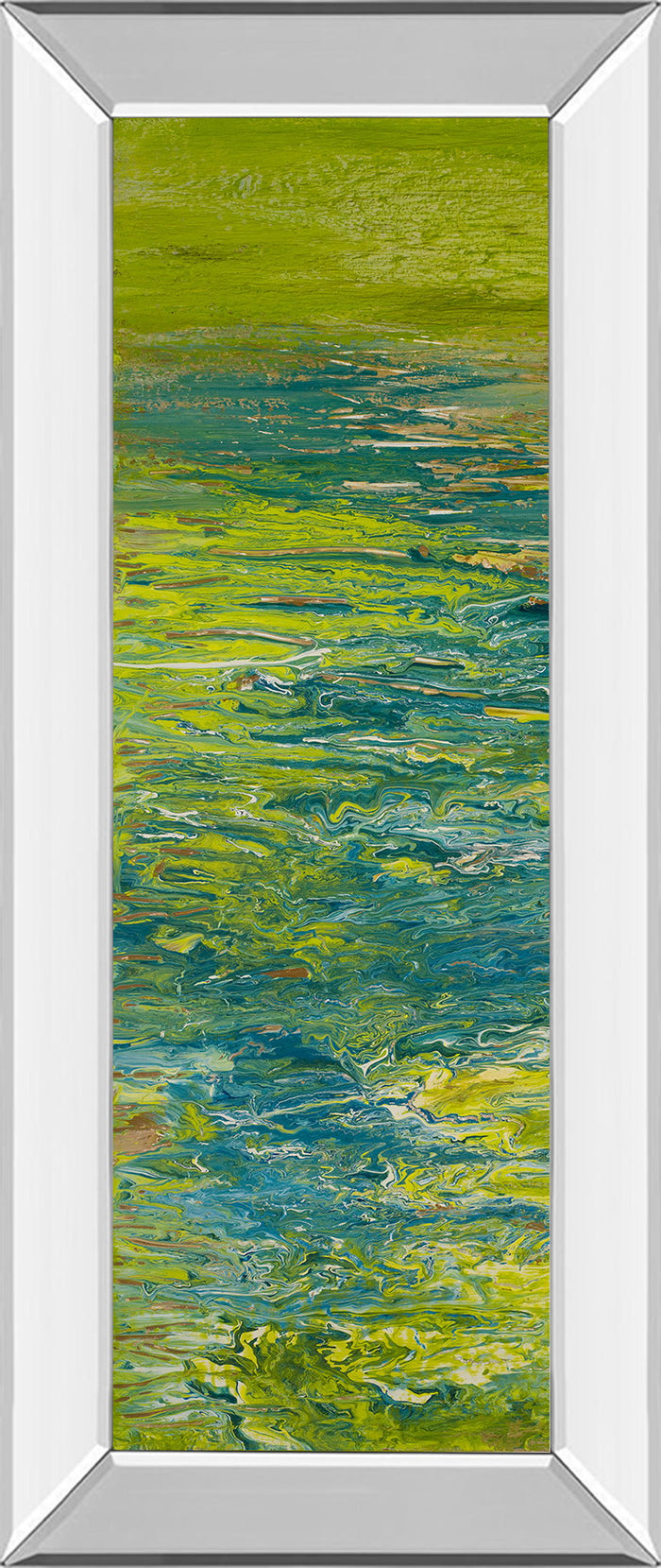 The Lake Il By Roberto Gonzalez - Mirror Framed Print Wall Art - Green