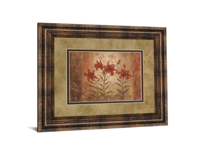 The Lily Style By Vivian Flasch - Framed Print Wall Art - Light Brown
