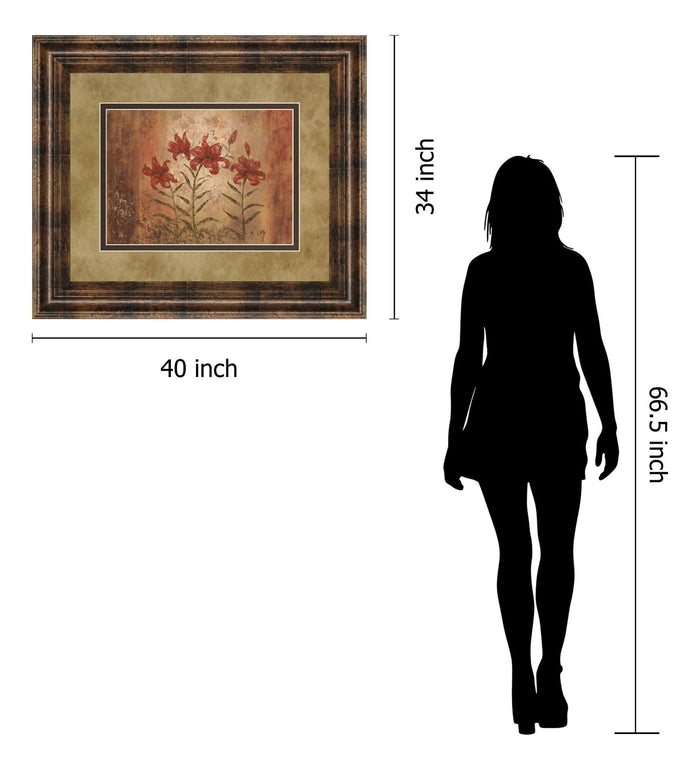 The Lily Style By Vivian Flasch - Framed Print Wall Art - Light Brown