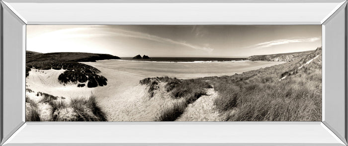 The Wind In The Dunes Il By Noah Bay - Mirror Framed Print Wall Art - Dark Gray
