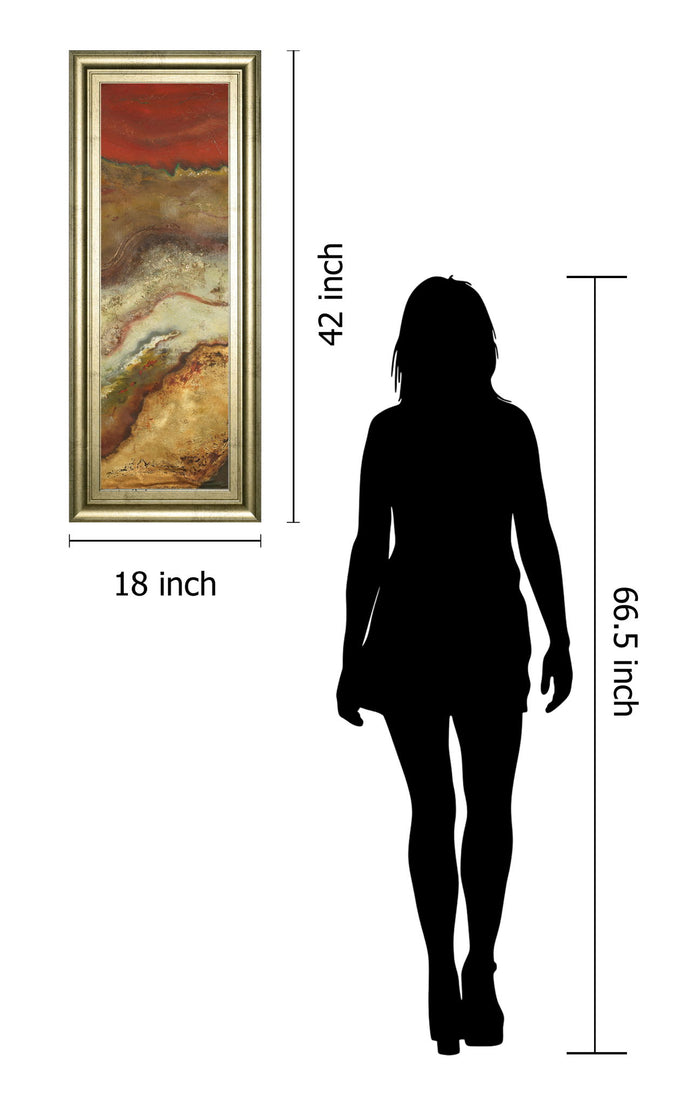 Tierra Panel Il By Patricia Pinto - Framed Print Wall Art - Light Brown