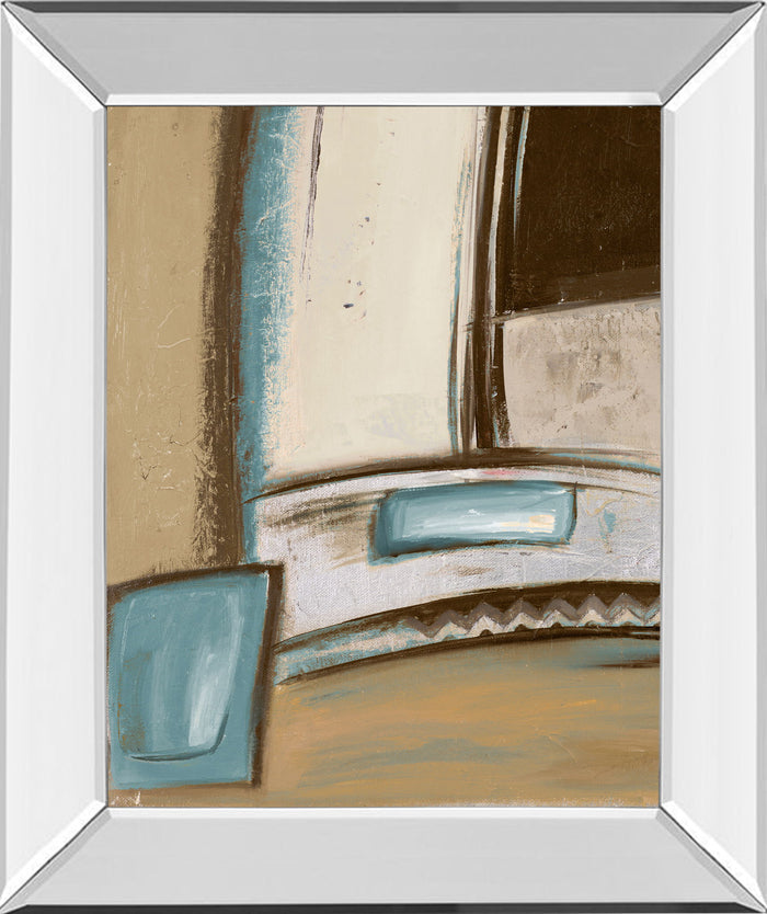 Time Flies On I By Patricia Pinto - Mirror Framed Print Wall Art - Beige