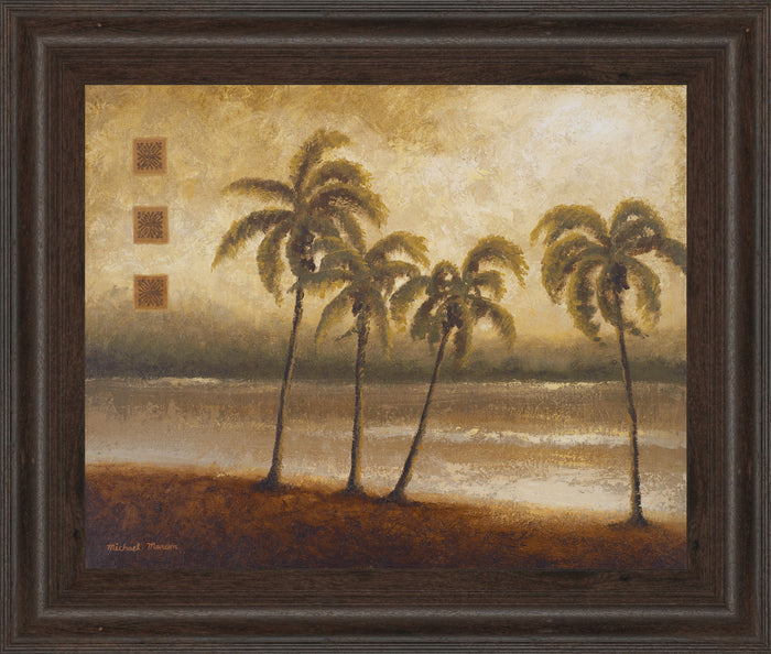 Tropical Escape I By Michael Marcon - Framed Print Wall Art - Light Brown