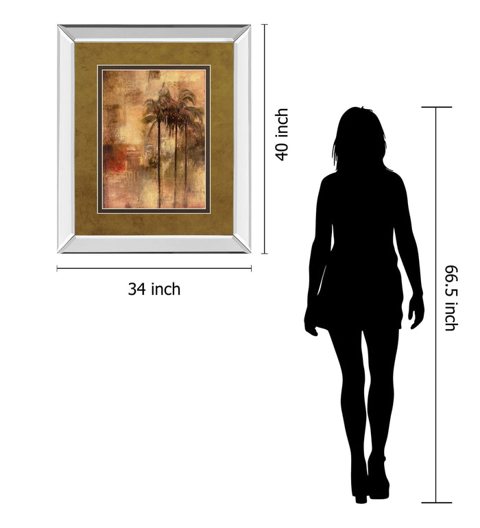 Tuscadero I By Douglas - Mirror Framed Print Wall Art - Light Brown