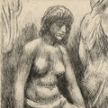 Kenneth Hayes Miller - Two Models, one seated - Etching - detail