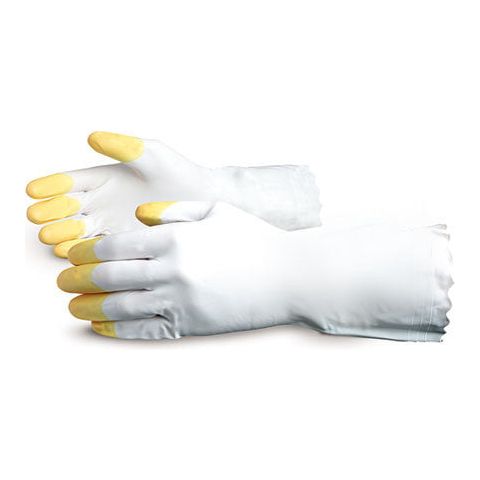 Two-Tone Unsupported Vinyl Canner Gloves (1 dozen)