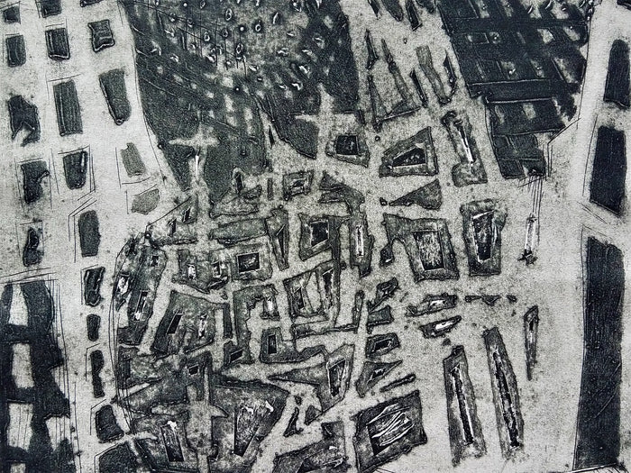 "Urban Shadow (black)" by Dara Larson
