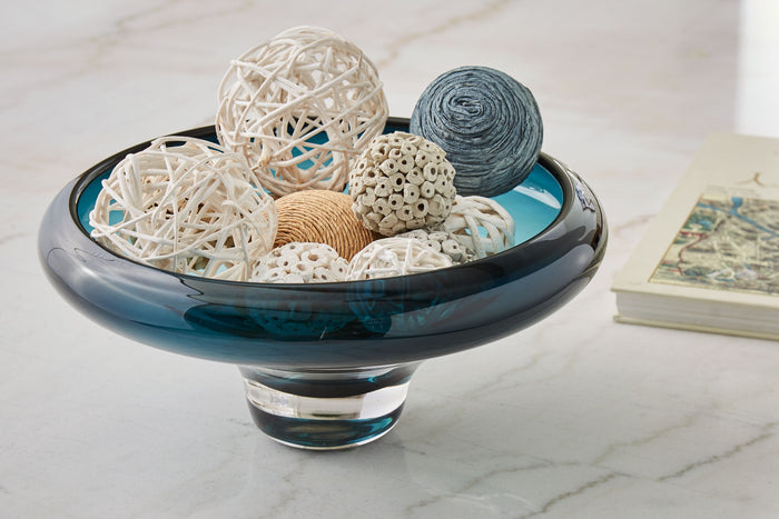 Vallborough - Indoor/Outdoor Bowl - Teal Blue