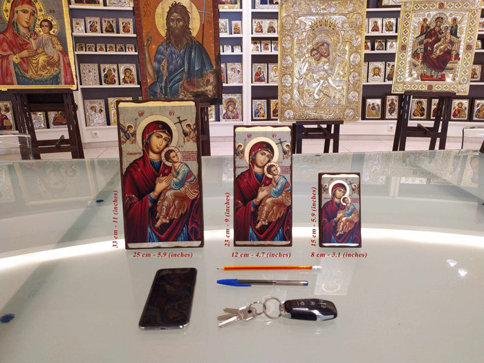 Virgin Mary Kardiotissa (Aged icon - SW Series)-Christianity Art