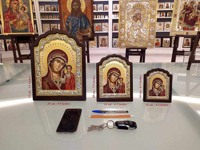 Virgin Mary Kardiotissa (Silver icon - C Series)-Christianity Art