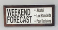 Weekend Forecast Framed Sign