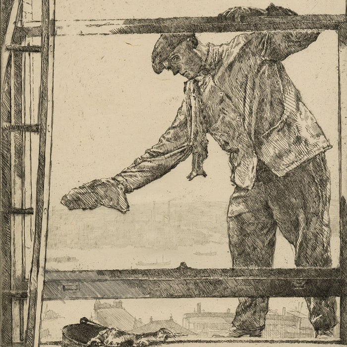 William AUERBACH-LEVY attributed - Window Washer - detail